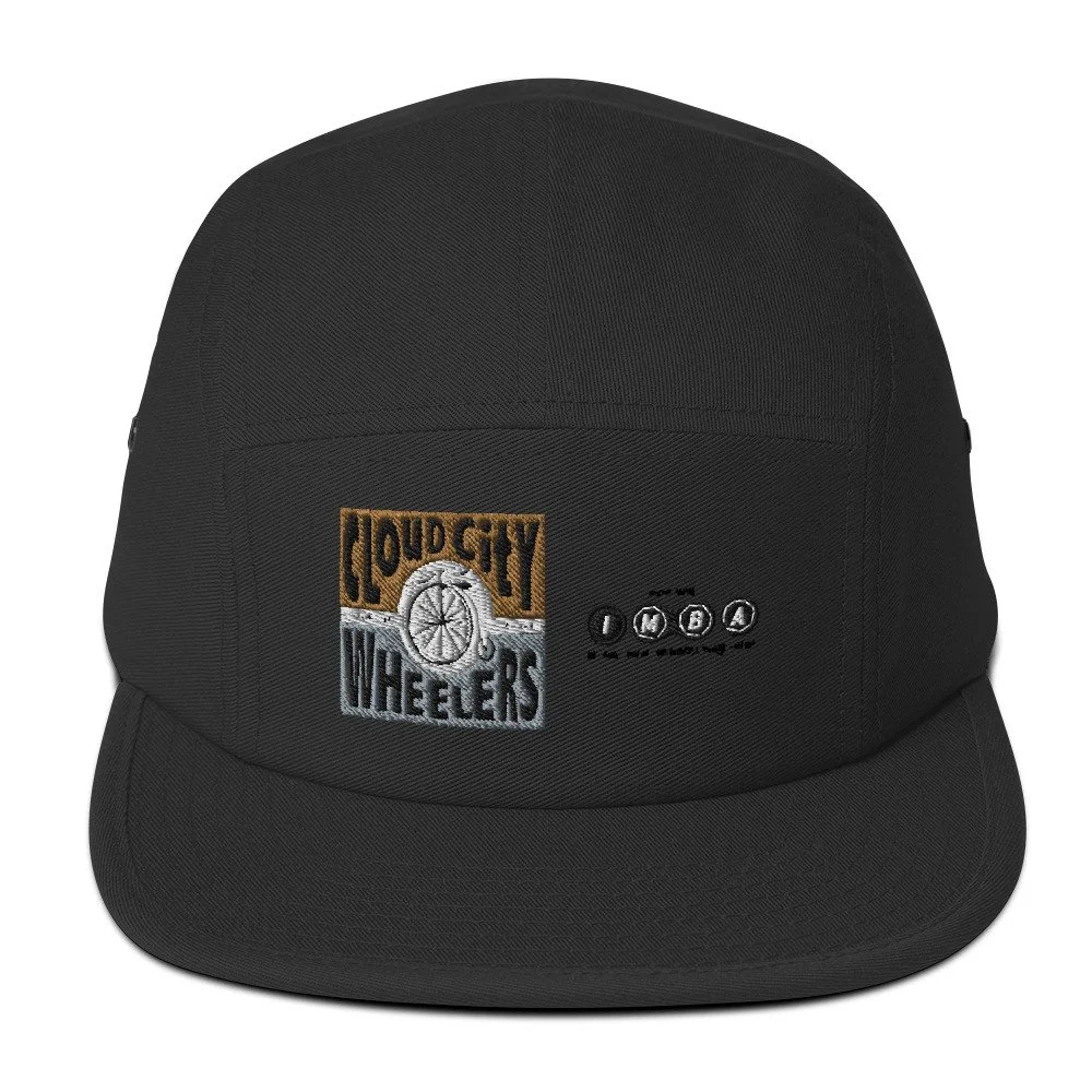 Five Panel Cap — Black · Photo 1