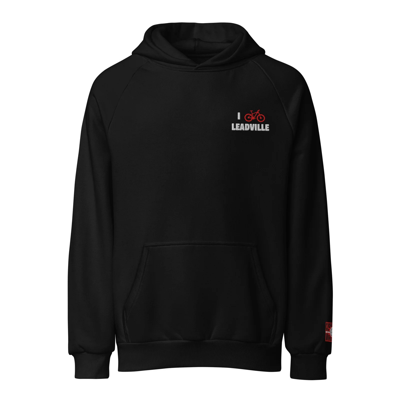 I Bike Leadville Super Heavyweight Hoodie — Black · Photo 1